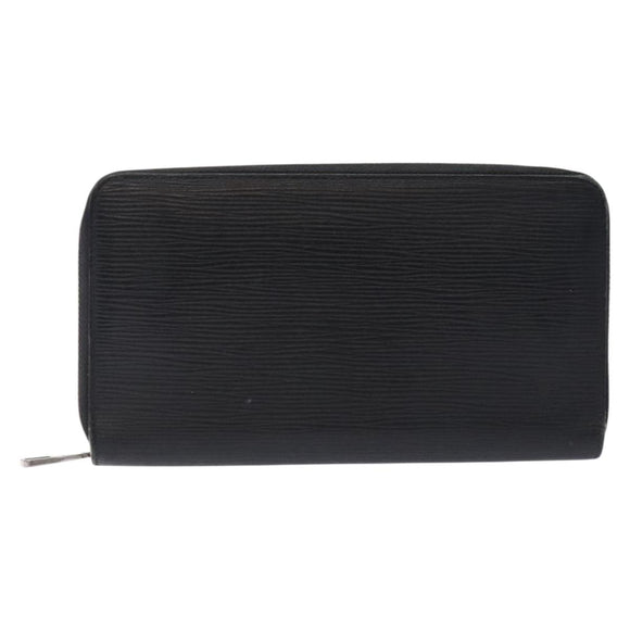 LOUIS VUITTON Epi Zippy Organizer Long Wallet Black M63852 LV Auth 133006