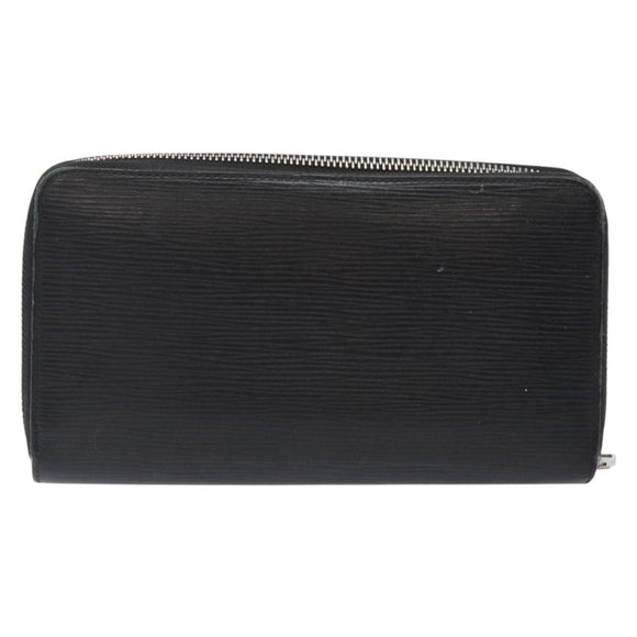 LOUIS VUITTON Epi Zippy Organizer Long Wallet Black M63852 LV Auth 133006