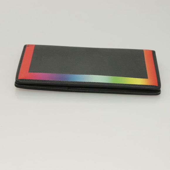 LOUIS VUITTON Taiga Rainbow Portefeuille Braza Long Wallet M30349 LV Auth 133008