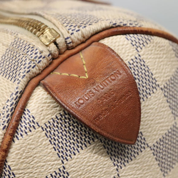 LOUIS VUITTON Damier Azur Speedy 25 Hand Bag N41534 LV Auth 133020