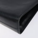 Salvatore Ferragamo Gancini Chain Shoulder Bag Leather Navy Gold Auth 133024-9