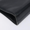 Salvatore Ferragamo Gancini Chain Shoulder Bag Leather Navy Gold Auth 133024-14