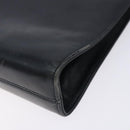 Salvatore Ferragamo Gancini Chain Shoulder Bag Leather Navy Gold Auth 133024-15