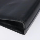 Salvatore Ferragamo Gancini Chain Shoulder Bag Leather Navy Gold Auth 133024-16