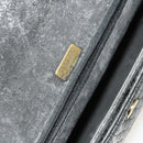 BALLY Chain Shoulder Bag Leather Black Gold Auth 133026-18