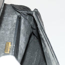 BALLY Chain Shoulder Bag Leather Black Gold Auth 133026-19