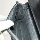 BALLY Chain Shoulder Bag Leather Black Gold Auth 133026-20