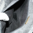 BALLY Chain Shoulder Bag Leather Black Gold Auth 133026-12