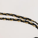 BALLY Chain Shoulder Bag Leather Black Gold Auth 133026-8