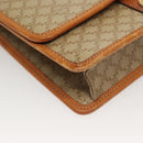 CELINE Macadam Canvas Shoulder Bag PVC Beige Gold Auth 133028-9