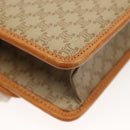 CELINE Macadam Canvas Shoulder Bag PVC Beige Gold Auth 133028-15