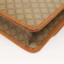 CELINE Macadam Canvas Shoulder Bag PVC Beige Gold Auth 133028-16