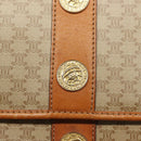 CELINE Macadam Canvas Shoulder Bag PVC Beige Gold Auth 133028-17