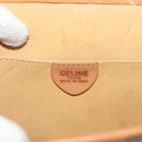 CELINE Macadam Canvas Shoulder Bag PVC Beige Gold Auth 133028-18