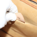 CELINE Macadam Canvas Shoulder Bag PVC Beige Gold Auth 133028-12