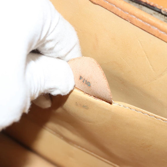 CELINE Macadam Canvas Shoulder Bag PVC Beige Gold Auth 133028