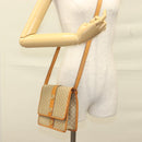 CELINE Macadam Canvas Shoulder Bag PVC Beige Gold Auth 133028-22