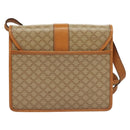 CELINE Macadam Canvas Shoulder Bag PVC Beige Gold Auth 133028-2