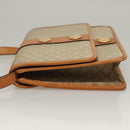 CELINE Macadam Canvas Shoulder Bag PVC Beige Gold Auth 133028-4