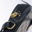 GUCCI GG Supreme Sherry Line Shoulder Bag PVC Navy Gold 116 02 089 Auth 133031-9