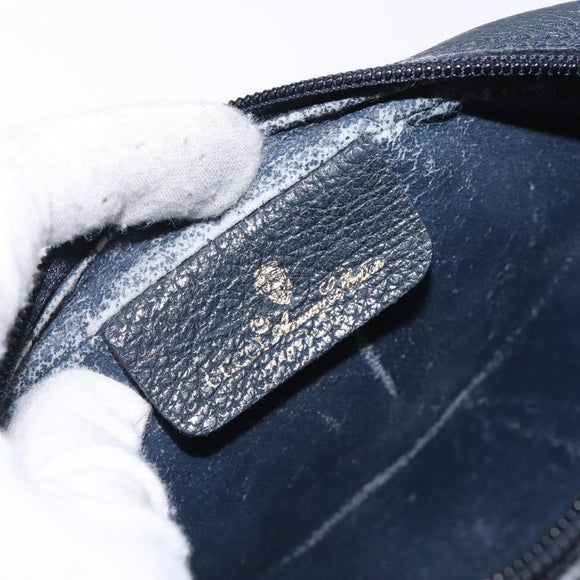 GUCCI GG Supreme Sherry Line Shoulder Bag PVC Navy Gold 116 02 089 Auth 133031