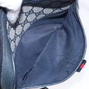 GUCCI GG Supreme Sherry Line Shoulder Bag PVC Navy Gold 116 02 089 Auth 133031-11