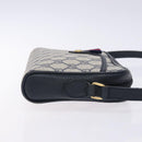 GUCCI GG Supreme Sherry Line Shoulder Bag PVC Navy Gold 116 02 089 Auth 133031-3