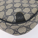 GUCCI GG Supreme Sherry Line Bag PVC Navy Gold Red 89 02 066 Auth 133032-14