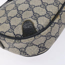 GUCCI GG Supreme Sherry Line Bag PVC Navy Gold Red 89 02 066 Auth 133032-15