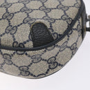 GUCCI GG Supreme Sherry Line Bag PVC Navy Gold Red 89 02 066 Auth 133032-16