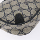 GUCCI GG Supreme Sherry Line Bag PVC Navy Gold Red 89 02 066 Auth 133032-17