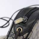 GUCCI GG Supreme Sherry Line Bag PVC Navy Gold Red 89 02 066 Auth 133032-9