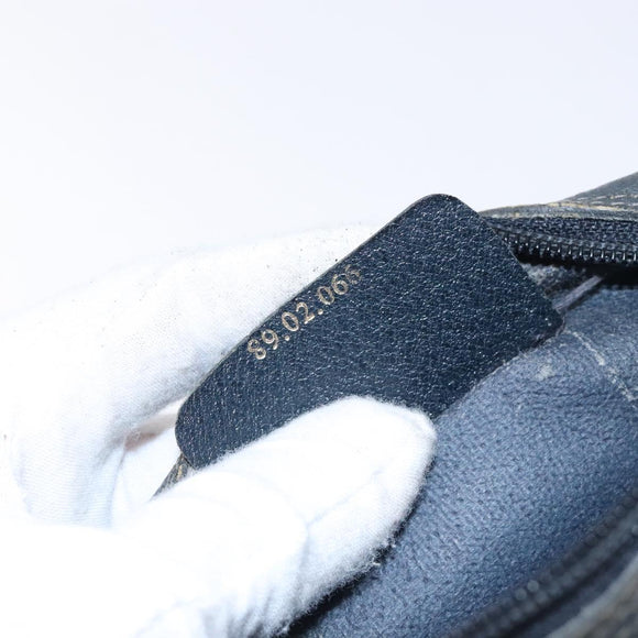 GUCCI GG Supreme Sherry Line Bag PVC Navy Gold Red 89 02 066 Auth 133032