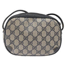 GUCCI GG Supreme Sherry Line Bag PVC Navy Gold Red 89 02 066 Auth 133032-2