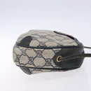 GUCCI GG Supreme Sherry Line Bag PVC Navy Gold Red 89 02 066 Auth 133032-3