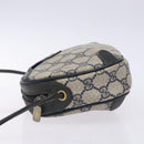 GUCCI GG Supreme Sherry Line Bag PVC Navy Gold Red 89 02 066 Auth 133032-4