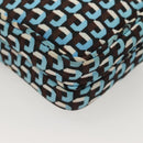 PRADA Shoulder Bag Nylon Blue Silver Auth 133036-15