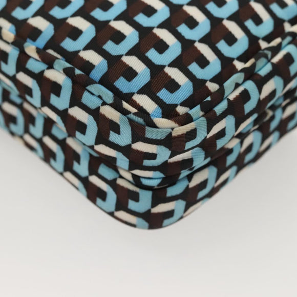 PRADA Shoulder Bag Nylon Blue Silver Auth 133036