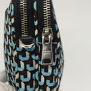 PRADA Shoulder Bag Nylon Blue Silver Auth 133036-17