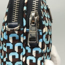 PRADA Shoulder Bag Nylon Blue Silver Auth 133036-8