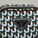 PRADA Shoulder Bag Nylon Blue Silver Auth 133036-18