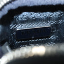 PRADA Shoulder Bag Nylon Blue Silver Auth 133036-9