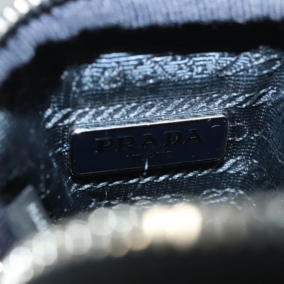 PRADA Shoulder Bag Nylon Blue Silver Auth 133036