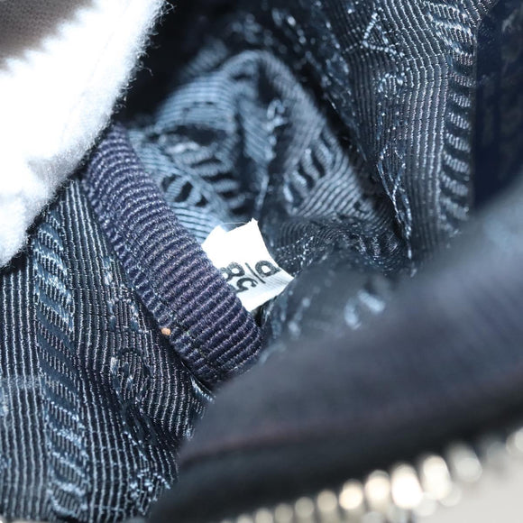 PRADA Shoulder Bag Nylon Blue Silver Auth 133036