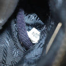 PRADA Shoulder Bag Nylon Blue Silver Auth 133036-12