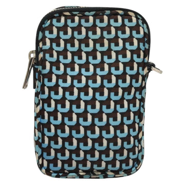 PRADA Shoulder Bag Nylon Blue Silver Auth 133036 - 0