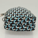 PRADA Shoulder Bag Nylon Blue Silver Auth 133036-6