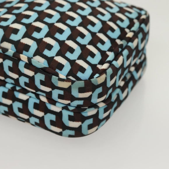 PRADA Shoulder Bag Nylon Blue Silver Auth 133036