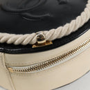 CHANEL Chain Shoulder Bag Leather 2way Black Gold CC Auth 133040M-16