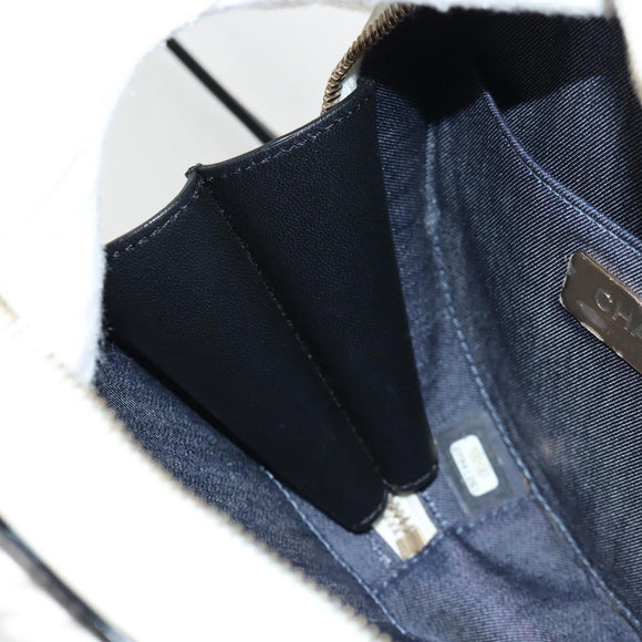 CHANEL Chain Shoulder Bag Leather 2way Black Gold CC Auth 133040M